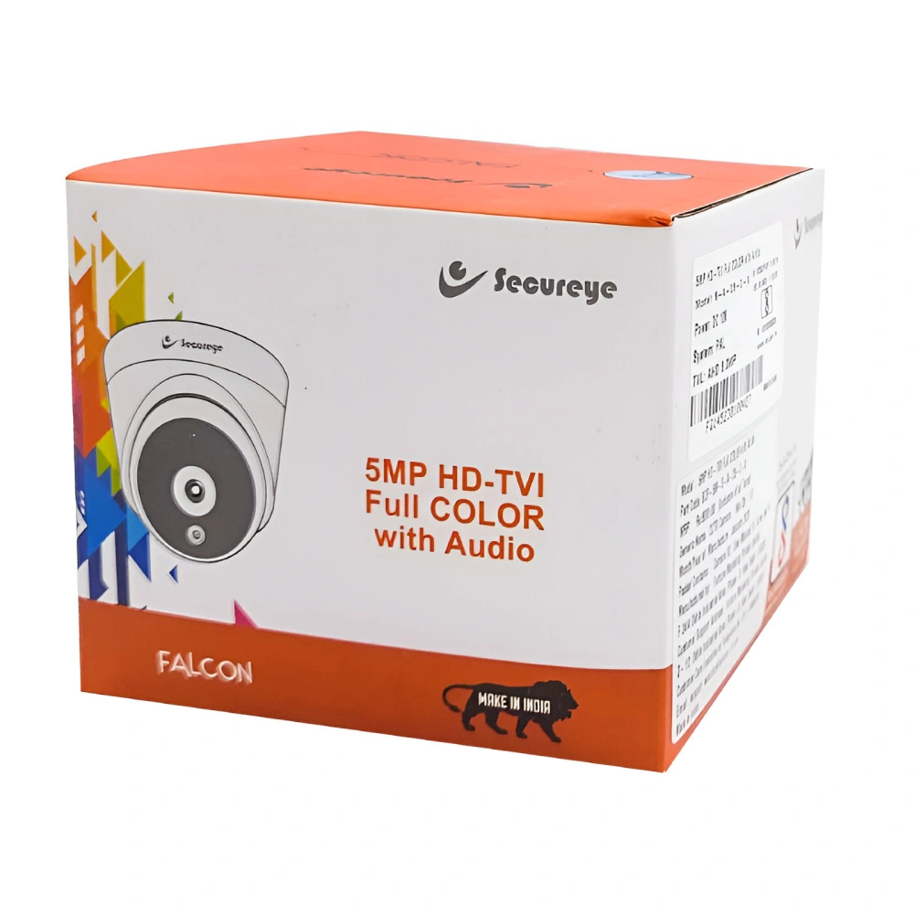 Secureye 5MP Falcon ColorVu HD Dome 3.6mm With Audio(S-A-D5-C-A)